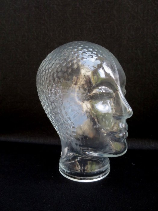Glass mannequin head
