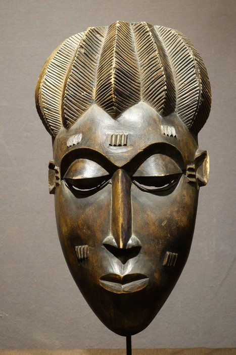 Mask - Wood - Kpan - Baoulé - Ivory Coast 