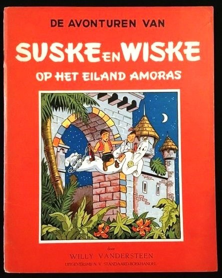 Suske en Wiske RV-01 - Op het eiland Amoras - Con grapas - Primera edición - (1947)