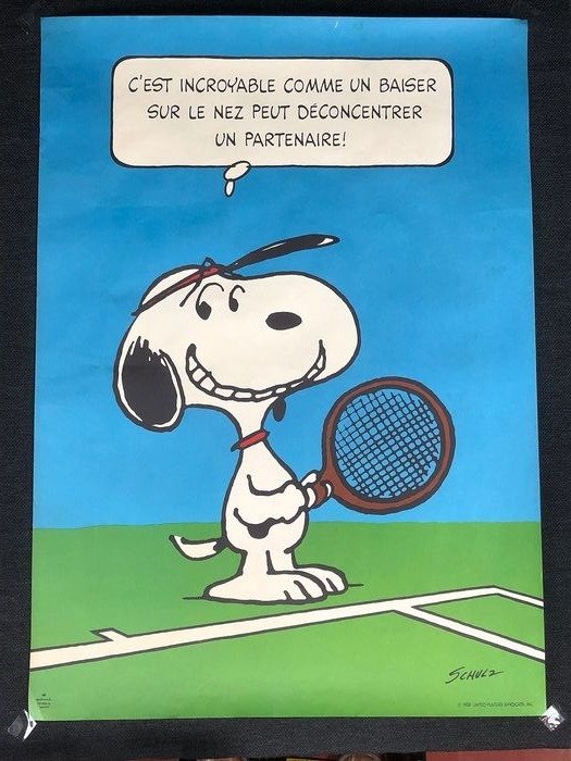 Schulz Charles - Tennis affiche de "Snoopy" - 1958