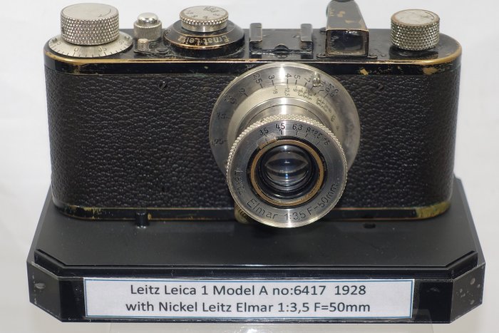 Leica 1 model A no: 6417 1928 met Nickel Elmar 3,5 50mm