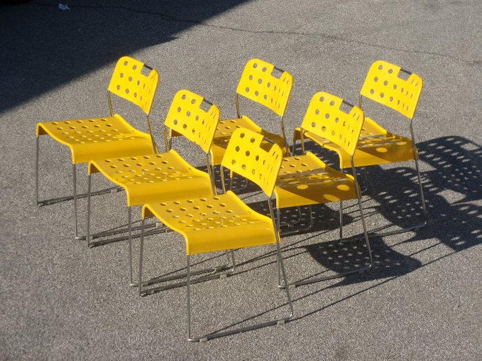 Rodney Kinsman - Bieffeplast - 6 sedia giallo - Omstak