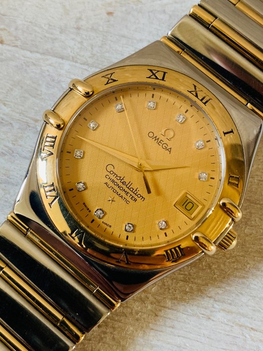 omega constellation chronometer gold