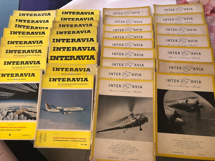 Revue spécialisée INTERAVIA sur l’aéronautique mondiale, - Livres,  33 revues en tout - Papier