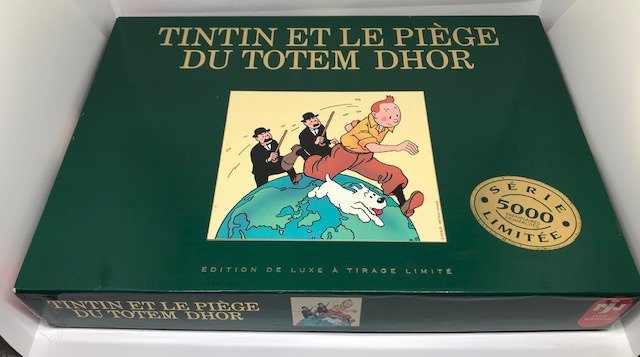 Tintin - Le piège du totem Dhor - Edition de luxe avec totem doré à l'or fin - Tirage limité - 第一版 - (1993)