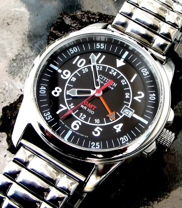 Citizen - Eco-Drive GMT World Time Military Pilots watch - BJ9130-05E cal. B876 - 男士 - 2011至今