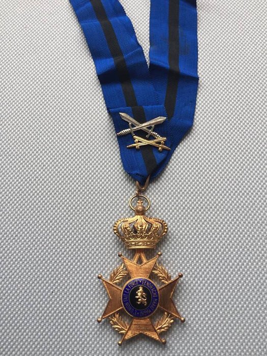 Belgien - Commander of the Order of Leopold II på militär basis - 1951