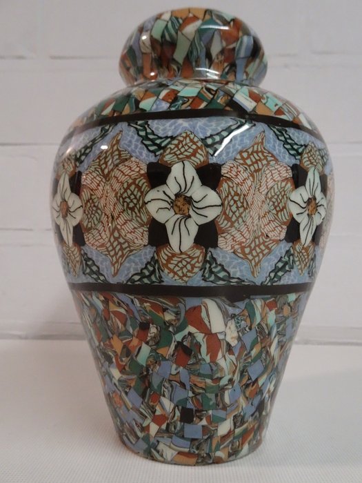 Jean Gerbino - Vallauris - Vase Art Déco, technologie Nerikomi
