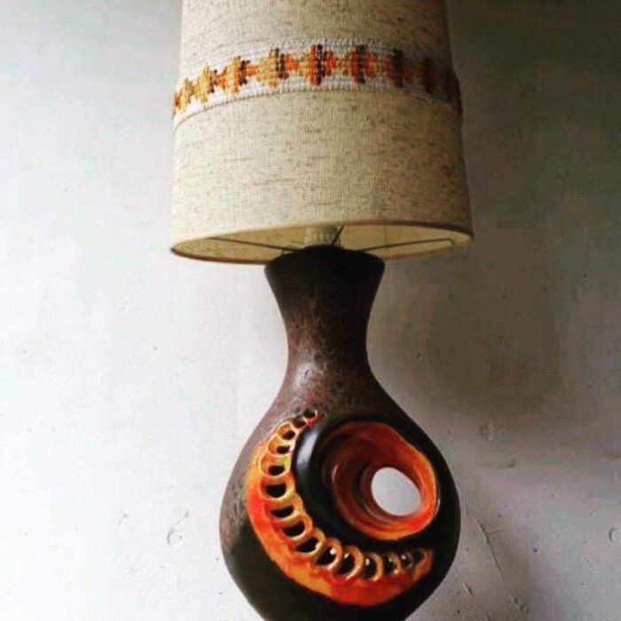 Walter Gerhards - West Germany - Lampe, Stehleuchte (1) - Lamp fat lava