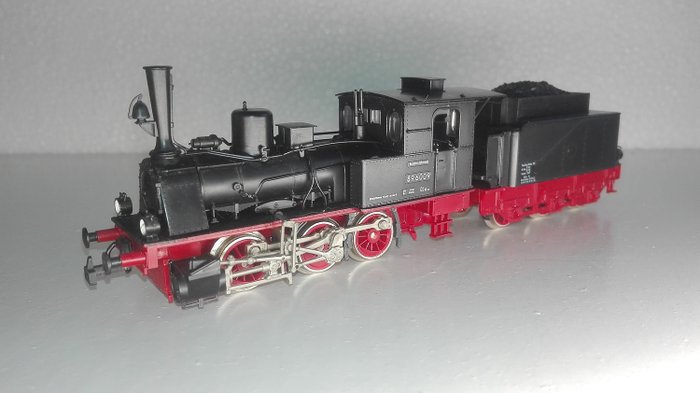 Roewa H0 - Steam locomotive with tender - BR 89 6009 with tender (ex T3) - DR (DDR)