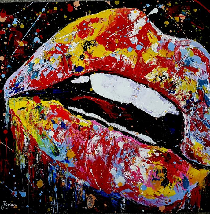 Jovan Srijemac -  Action painting , Lips