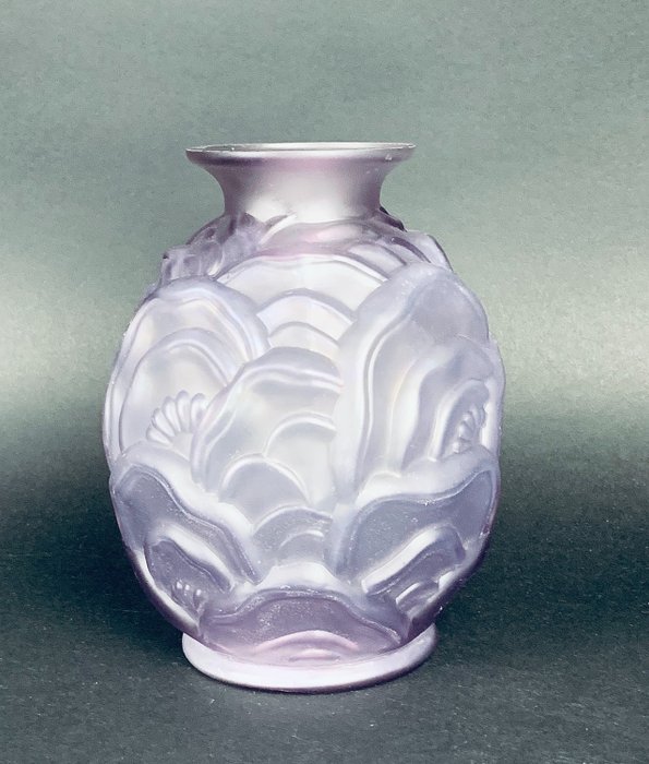 Charles Catteau - Scailmont - Art Deco - Vaza de sticlă - Culoare rară