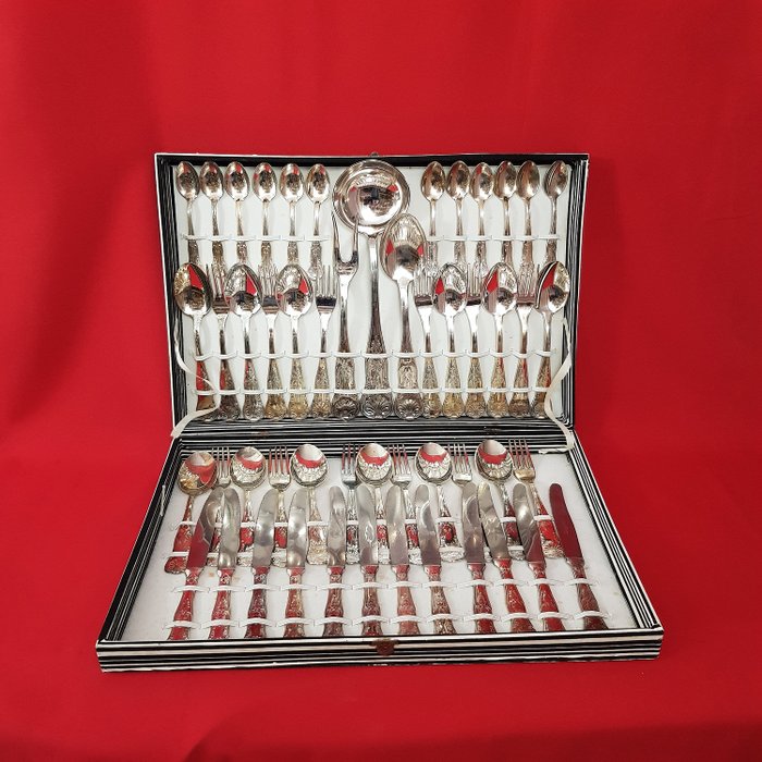Super Inox - Italian silver-plated cutlery for 12 people - Silverplate