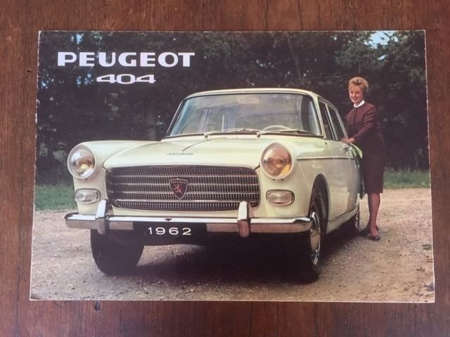 1965 PEUGEOT 404 SALOON French Brochure in English