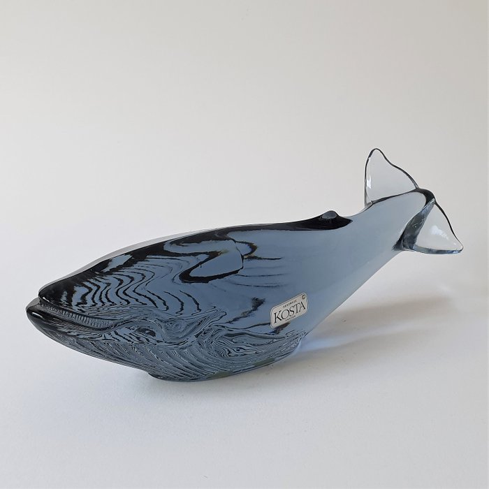 Paul Hoff - Kosta Boda - Whale - Limited Edition - Fonds mondial pour la nature - Verre