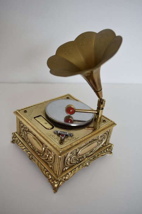 lecteur de gramophone de boîte à musique / briquet (1) - métal