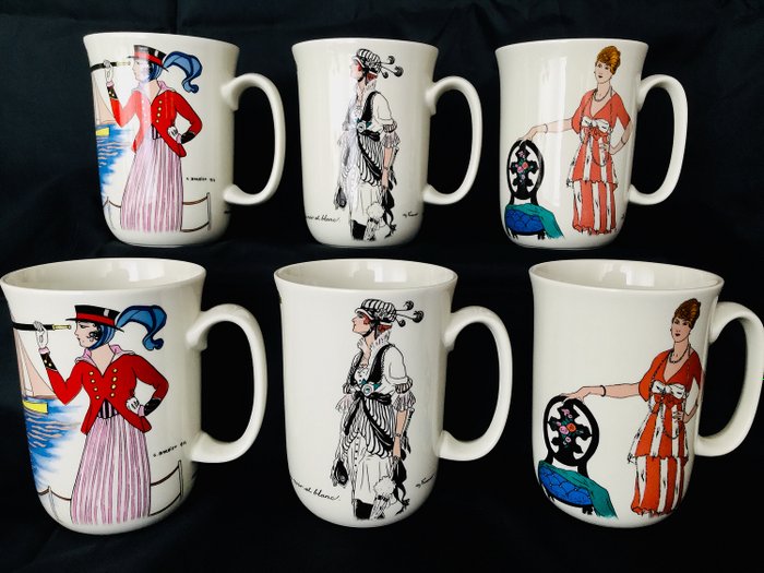 Villeroy & Boch - 6 beautiful mugs 'Design 1900' - Porcelain
