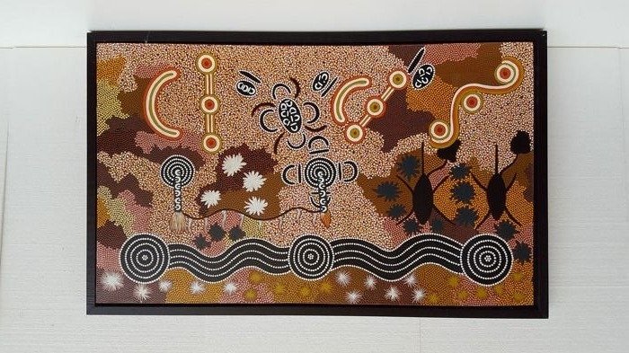 點畫 - 帆布 - Aboriginal - 澳大利亞 
