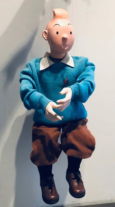 Tintin - Grande Marionnette La Maison Rose - Leblon-Delienne - Pull bleu  - Első kiadás - (1987)