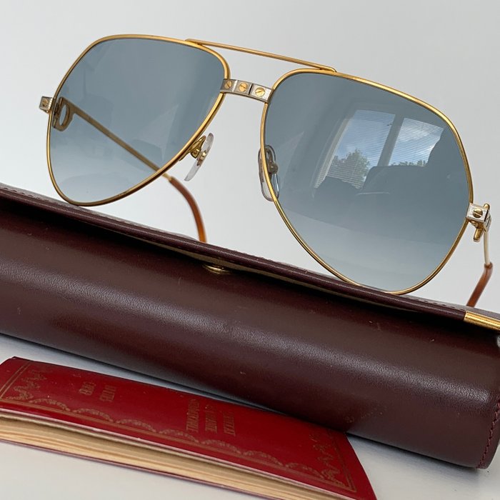 Cartier - Vendome Santos - Heavy gold plated Sunglasses - Catawiki