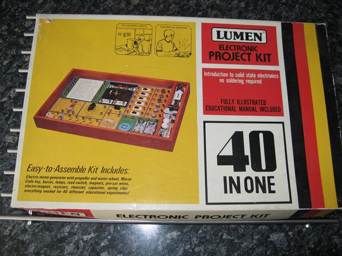 Lumen - Vintage - Kit eletrônico Electronic project kit - 40 in one - 1960-1969 - Taiwan
