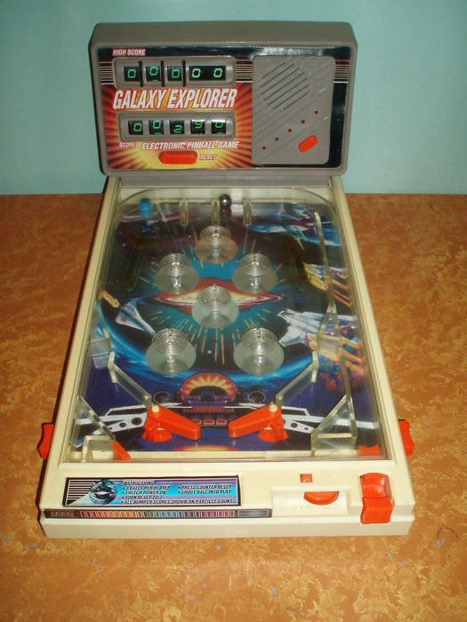 Retro mini-flipperkast (Electronic Pinball Game) van het merk ‘Galaxy Explorer’