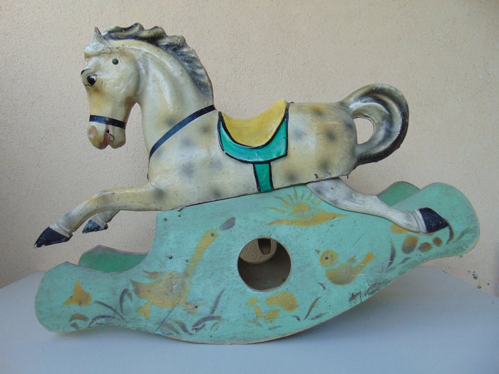 Rocking horse - Papier-mache and wood