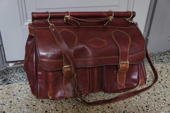 Baccio Couture Design - Large format doctor's bag - weekend bag - travel bag - Leather