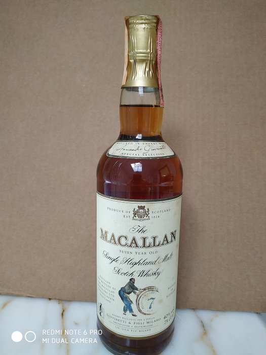 Macallan 7 years old Armando Giovinetti - Original bottling - b. 1980s - 75cl