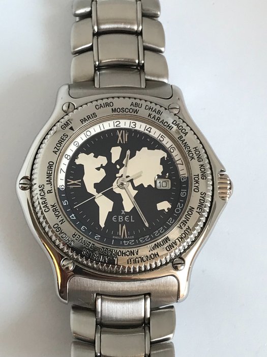 Ebel - Voyager Discovery World Time - "NO RESERVE PRICE" - 9124913 - Miehet - 1990-1999