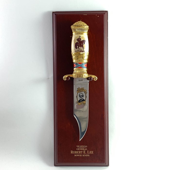Franklin Mint - The Official General Robert E. Lee Bowie Knife - With 24 carat gold plated accents 