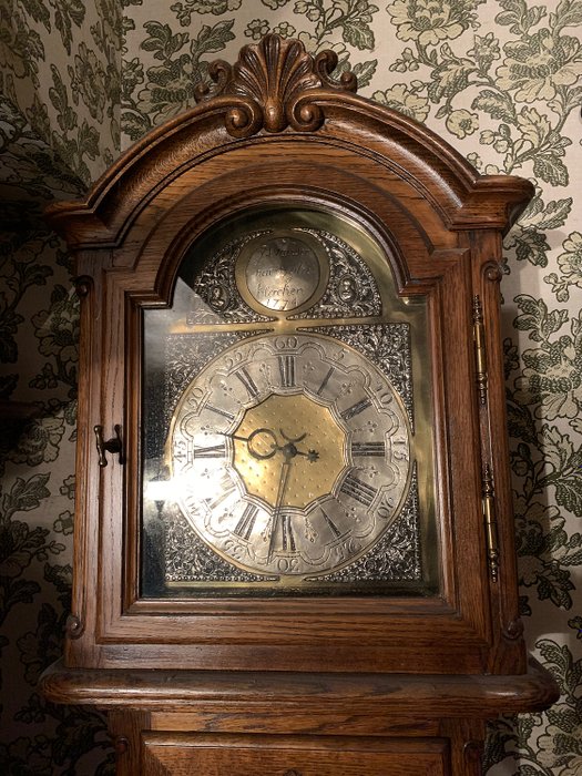 Longcase klokke - JL Vanderhaeghe Klerken - Wood, Oak - Sent på 1900-tallet