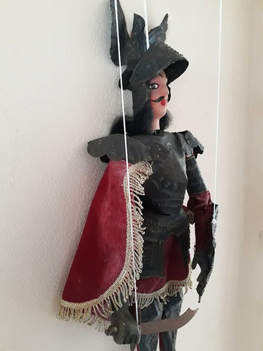Sicilian puppet knight - Metal, Wood, Paper mache