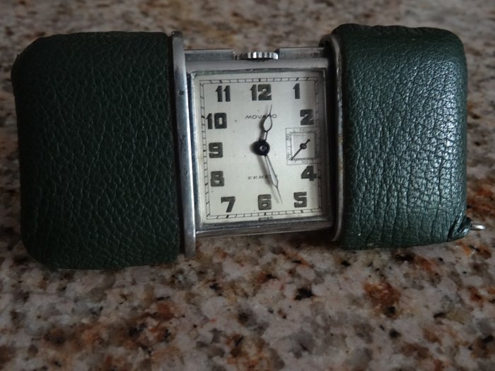 Horloge de voyage Movado Ermeto "Master" - Acier - 1930-1960