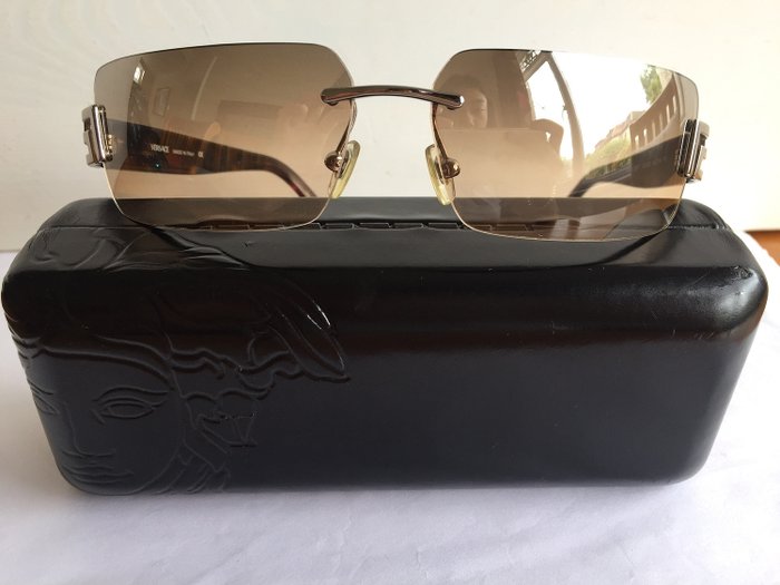 versace rimless sunglasses