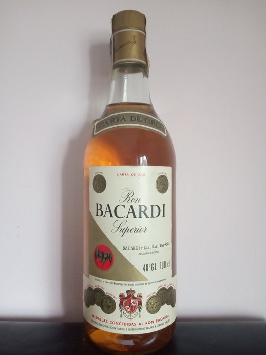 Bacardi - Carta de Oro Ron Bacardí Superior - b. Anni ‘80 - 1,0 litri