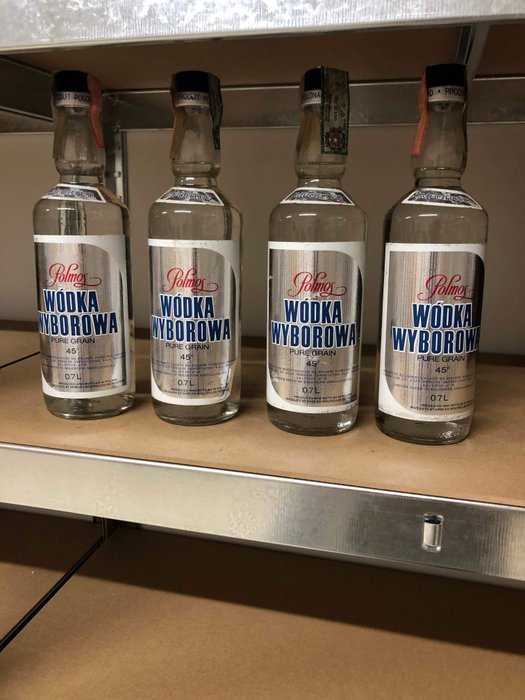 Wyborowa - Polish Vodka - b. 1970‹erne - 0,7 l - 4 flasker