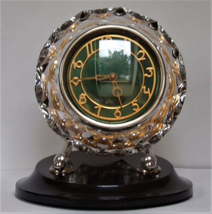 Relógio de mesa Mayak - URSS - Original russo - Baquelite - cristal - Baquelite - cristal