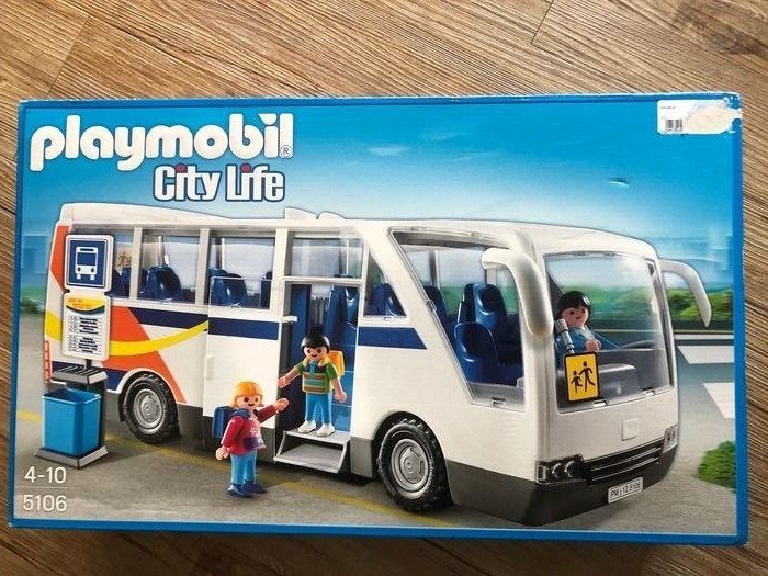 Playmobil - 5106 - Mașină Playmobil Schulbus neu OVP mit Figuren - Germania