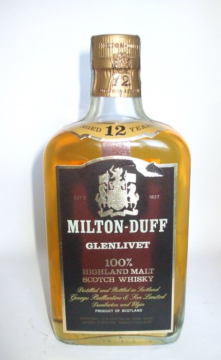 Miltonduff-Glenlivet 12 years old - b. Década de 1970 - 75 cl