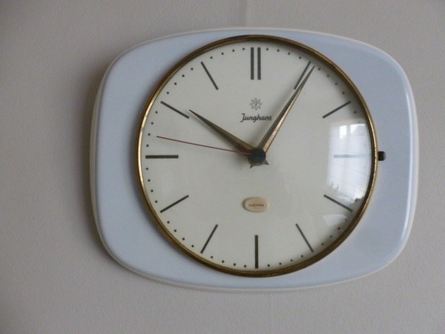 Ceramic wall clock Electora Junghans 1950s and 60s. - Ceramic - Second half 20th century