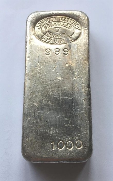 1 公斤 - 银 .999 - Johnson Matthey & Pauwels