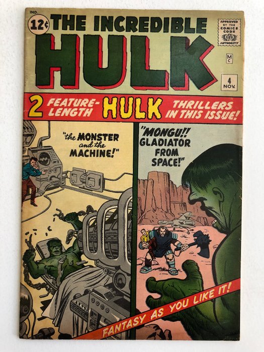 The Incredible Hulk #4 - Origin Of Hulk Retold - 4 Months Older Than Amazing Spider-Man #1 - Higher Grade!!!!! - KEY BOOK!!!! - Softcover - Eerste druk - (1962)
