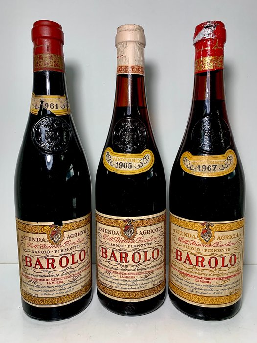 1961  , 1965, 1967  Damilano Barolo DOC, Piedmont, Italy - Piedmont - 3 Bottles (0.75L)