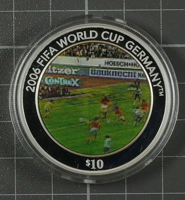 Solomon Islands. 2005 '1974 FIFA World Cup - Gerd Muller’s goal' lenticular 1 Oz