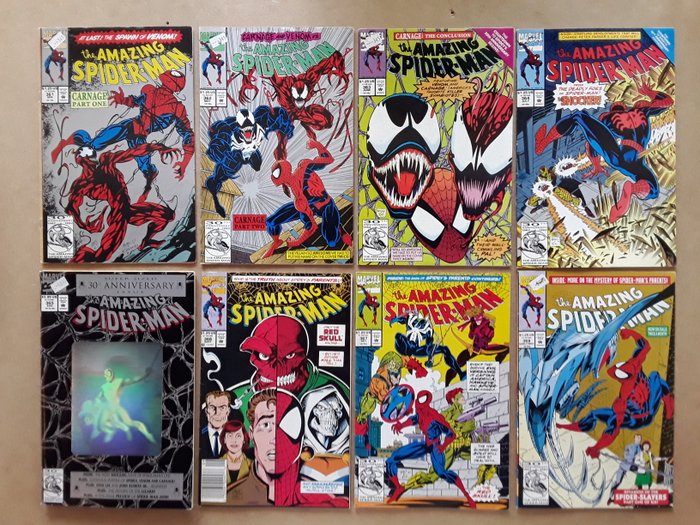 The Amazing Spider-Man - 18X Complete Run #361-377 + Annual. 1st appearance Carnage, 1st Spider-man 2099 - Venom, Carnage, Shocker, Red Skull, Taskmaster, Electro, Black Cat, Green Goblin, Scorpion, Solo - Softcover - verschillend - (1992/1993)