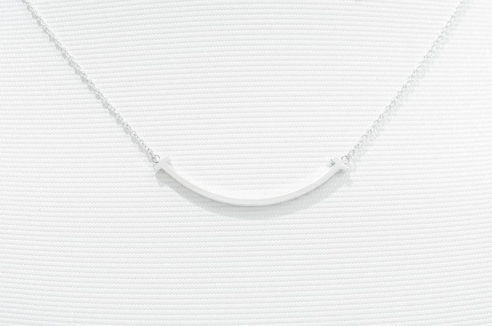 tiffany t smile necklace silver