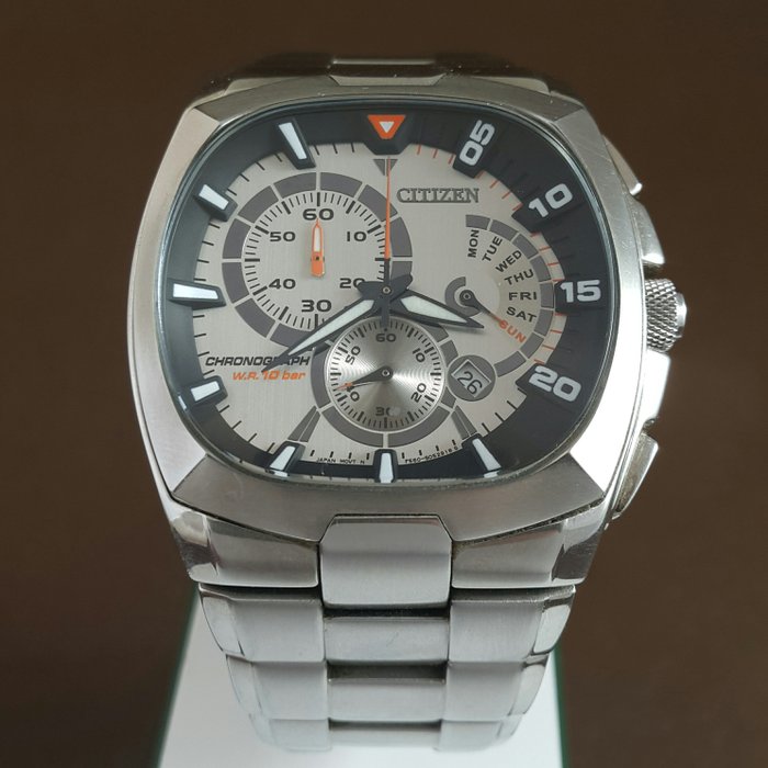 Citizen - "NO RESERVE PRICE" Chronograph W.R. 10 Bar - Ref. F560-S031320 - Homme - 1990-1999