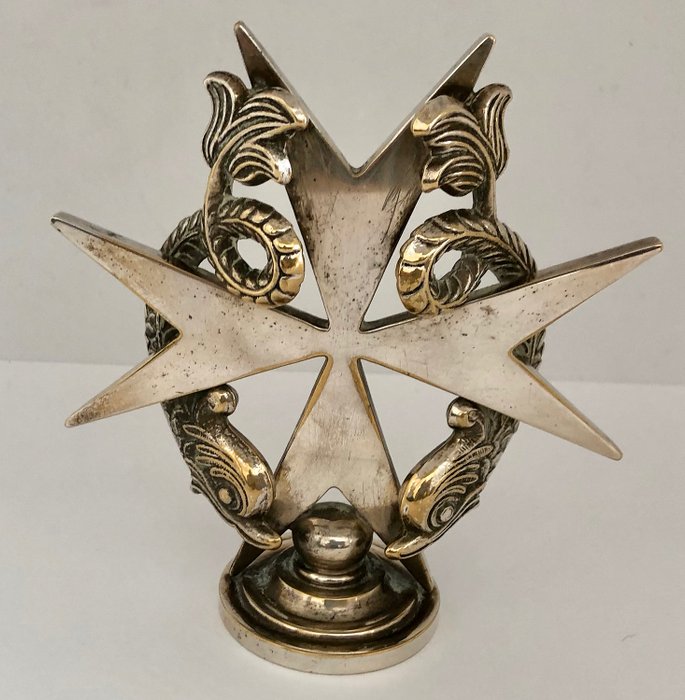Emblem/Maskot - CUTAJAR WORKS Maltese cross car mascot  - 1930-1950