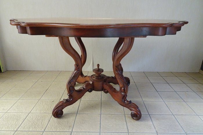 Willem III spider head table - Biedermeier - Mahogany - Second half 19th century
